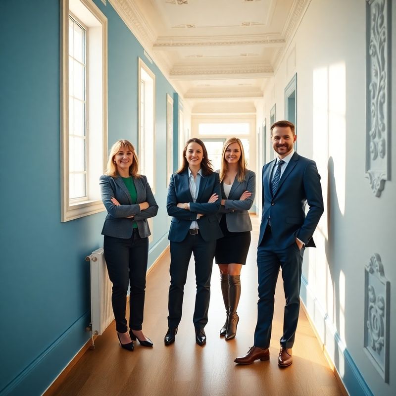 Tři finanční poradci stojí v jasné kanceláři v Hradci Králové